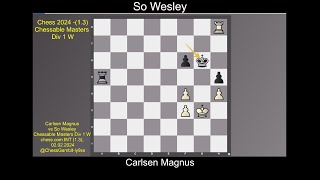 Carlsen Magnus vs So Wesley Chessable Masters Div 1W 1 3 [upl. by Nottus]