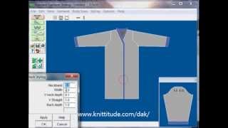 DesignaKnit 8 Tutorial Design A Knee Length Coat [upl. by Enilorac499]