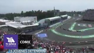 Acudieron a F1 con boletos robados los detienen [upl. by Ahsilrae]