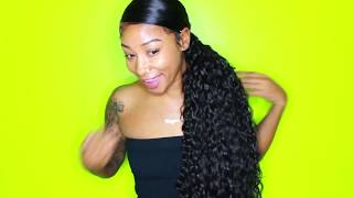 New ShakeNGo Curly Faux Pro Ponytail Ft Elevatestyles [upl. by Ceevah]