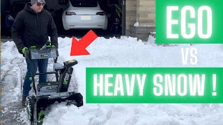 EGO 2 Stage 24quot Snow Blower vs Deep and Heavy Snow [upl. by Nelyahs]