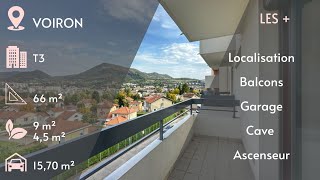 VOIRON T3 66 m² balcons et garage [upl. by Balmuth]