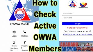 HOW TO CHECK OWWA ACTIVE MEMBERS [upl. by Lokim75]