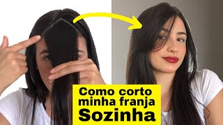 CORTEI MEU CABELO EM CASA  Corte que deixa as pontas cheias [upl. by Egide]