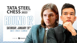 Tata Steel Chess 2023  Round 12  Peter Svidler amp David Howell commentate [upl. by Acceber]