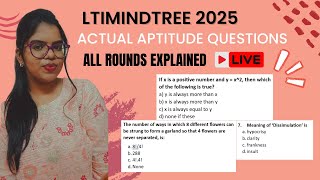 LTIMINDTREE 2025  Actual questions  Rounds explained  Watch now [upl. by Orren541]