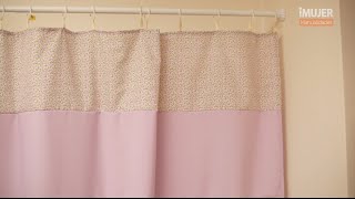 Cómo hacer cortinas para baño con telas de colores [upl. by Eohce612]