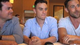 Interview w Orphan Black Cast  Kristian Bruun Ari Millen amp Dylan Bruce  SDCC 2014 [upl. by Apoor420]