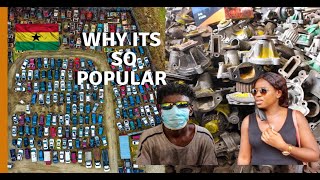 GHANA’S BIGGEST USED CAR PARTS MARKET FIND CAR PARTS ACCRA GHANA EXPLORE A GHANAIAN MARKET WITH ME [upl. by Sezen654]