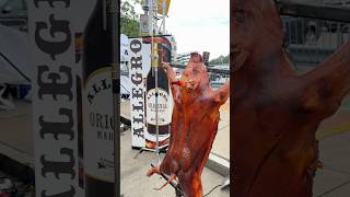 Whole Hog on an Asado Cross Cooked Over Open Fire bbq shorts [upl. by Eatton]