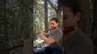 Wood connection mode active 🌳🌲🍁🎶🪈 natureconnection indianbansuri wood meditative soundhealing [upl. by Weir]