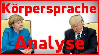 Angela Merkel bei Donald Trump  Körpersprache Analyse [upl. by Arlee]