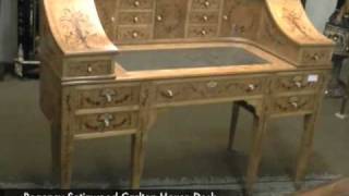 Regency Satinwood Carlton House Desk [upl. by Irab]