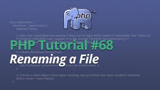 PHP Tutorial  68  Renaming a File [upl. by Sarene]