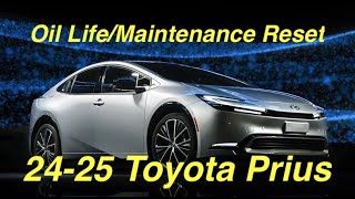 2425 Toyota Prius Oil LifeMaintenance Required Reset How To [upl. by Hesper100]