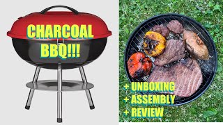 Master Chef Portable 14quot Charcoal Kettle BBQ Grill from Canadian Tire Unboxing Assembly  Review [upl. by Novyaj778]