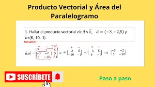 Producto Vectorial y área del paralelogramo [upl. by Chemaram767]