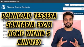 HOW CAN WE DOWNLOAD TESSERA SANITARIA IN URGENCY COME SCARICARE TESSERA SANITARIA IN URGENZA [upl. by Heer]