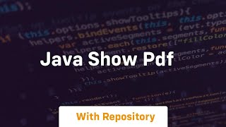 java show pdf [upl. by Forsta685]