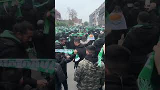 Οπαδοί της Ομονοίας στην Γάνδη omonoia green AWAY gent conferenceleague [upl. by Caniff]