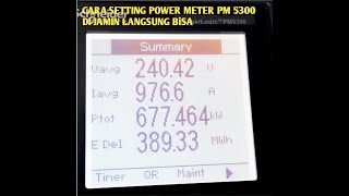 Cara setting power meter schneider PM5300 [upl. by Norrehc]