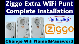 ziggo wifi booster  change wifi name amp Password  How to install amp use Ziggo Powerline point [upl. by Crissy]