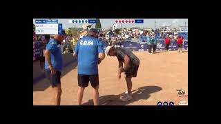 PETANQUE CHAMPIONSHIP OF FRANCE VETERANS TRIPLET 2024 CD64 vs CD40 [upl. by Abehsat]