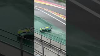 Big Crash 24h Spa 2024 Testday Aston Martin Comtoyou crash spa 24hours 24h gt3 rain [upl. by Conias939]