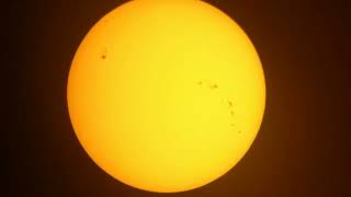 Soleil  Bresser Messier 1021000  oc 28mm  Zoom 21 x Smartphone 4 oct 24  Vidéo non traitée 3 [upl. by Lenoil]