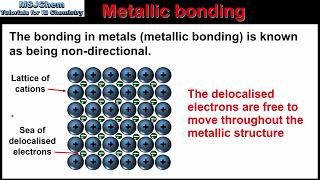 S231 Metallic bonding and properties of metals [upl. by Mad892]