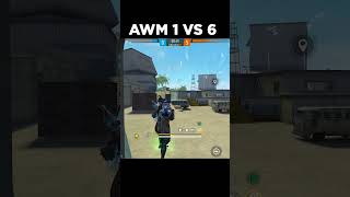 AWM 1 VS 6 PRACTICE CUSTOM MOMENT  GARENA FREE FIRE shorts youtubeshorts [upl. by Alica]