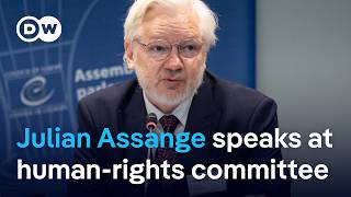 Julian Assange makes first public address since release from prison  DW News [upl. by Atikat952]