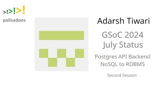 Adarsh Tiwari  GSoC 2024 July Status  Part 2 [upl. by Longwood434]