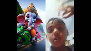 See our Ganpati is coming on bike to beless us [upl. by Bruell]