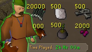 How Far can 50M get a Brand New Account in Only 24 Hours OSRS [upl. by Youlton]