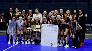 State B volleyball Underdog Huntley Project rallies past Florence for 16th state championship [upl. by Luaped865]