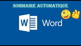 كيفية انشاء فهرس اوتوماتيكي في وورد comment crée un sommaire automatique sur word 2016 [upl. by Brieta]