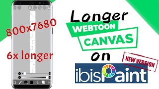 Longer Webtoon Canvas on IbisPaint X  App Updated Version [upl. by Acirtap248]