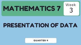 Presentation of Data  Grade 7 Math Quarter 4 Week 3 ETULAY [upl. by Darra]