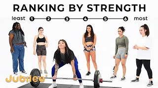 6 Women Rank Themselves By Strength  Assumptions vs Deadlift [upl. by Einor819]