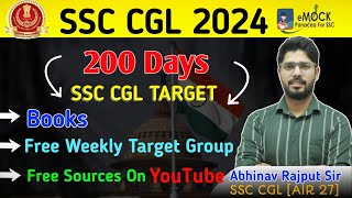 🔥200 Days Plan To Crack SSC CGL 2024  ❤️SSC CGL 2024 Strategy🤔  😎Maths By Abhinav Rajput😎 [upl. by Enicul]