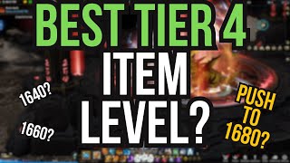 BEST Item Level for Main and Alts in Tier 4 Lost Ark [upl. by Philipa]