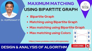 47 Maximum Max Matching Using Bipartite Graph [upl. by Illyes683]