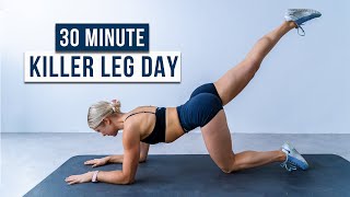 30 MIN KILLER Lower Body HIIT Workout  No Repeat No equipment [upl. by Devin]