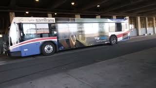 SamTrans 2017 Gillig BRT 40 612 on Route 142 Arrives at San Bruno BART [upl. by Zebaj]