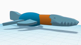 Designing a PLIOSAURUS in TinkerCad [upl. by O'Dell]