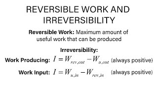 Mechanical Engineering Thermodynamics  Lec 11 pt 4 of 5 Reversible Work and Irreversibility [upl. by Lomasi]