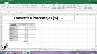 Convertir a Porcentaje  en Excel [upl. by Mccormick]