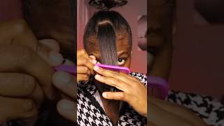 High Bun and Edges Natural hair tutorial naturalhair highbun hairstyle highbunhairstyle [upl. by Nilra]