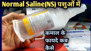 Normal SalineNS Use in Veterinary कमाल के फायदे कब कैसे [upl. by Hteazile519]